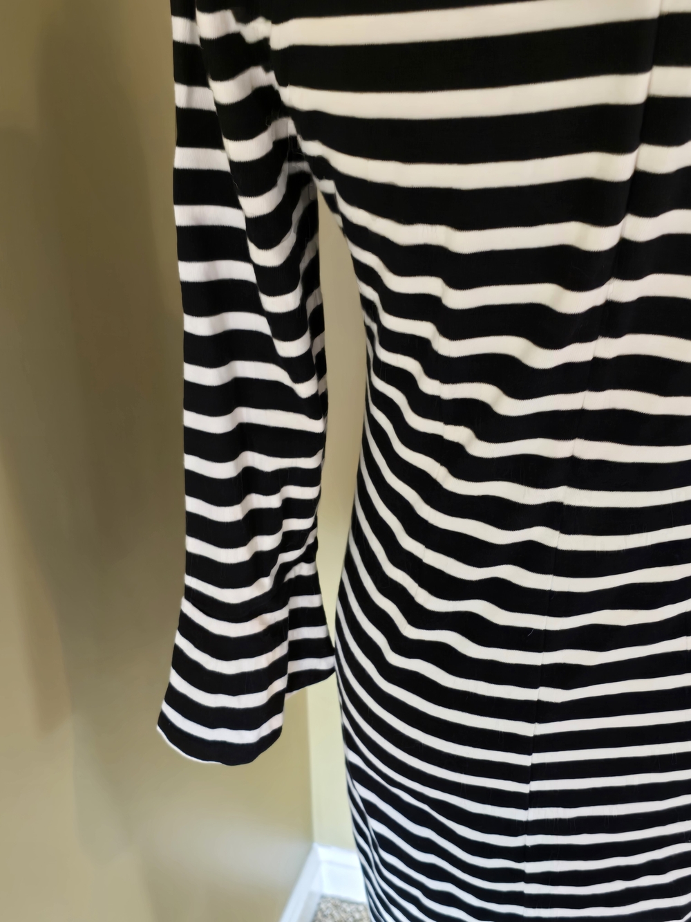 J. Crew Black and White Striped Knit Mini Dress - Picture 4 of 5